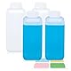 Dichteschließe Plastikflaschen mit Kappen, Laborreagenzflaschen, wiederverwendbare Tabletten-Speichbehälter, aus HDPE, geeignet für Labor, Schule und zu Hause (Transparent, 250ml)