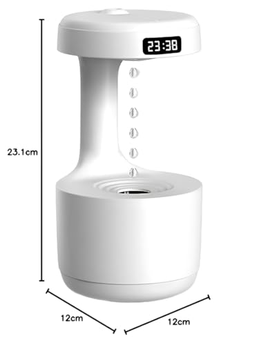 Image of Bedroom Humidifier for Sleep Essential Oil Diffuser with Flame Effect Night Light Ultrasonic Cool Mist Air Quiet USB Auto Shut Off Aromatherapy Diffuser (Water Drop Humidifier)