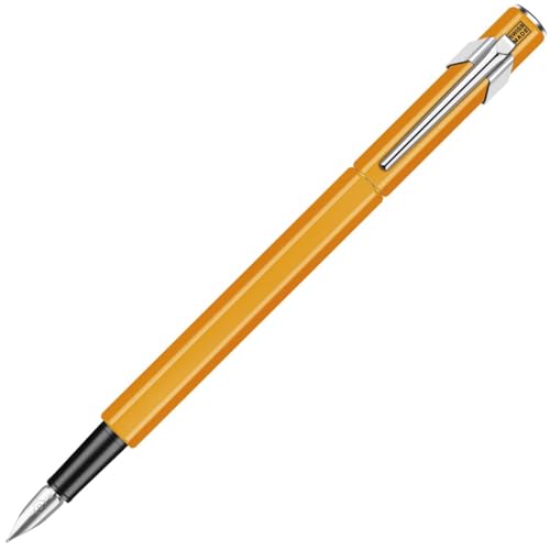 Caran 842.03 d'Ache metalowe pióro wieczne 849 pomarańczowe Fluo pióro EF