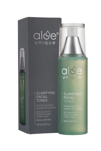 Tónico facial clarificante suave con hamamelis y aloe ferox – Tóner hidratante para todos los tipos de piel – Refinador de poros y calmante – 150 ml