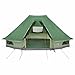 vidaXL Spacious Green Camping Tipi Tent for 6 People | Waterproof, Breathable, Flame Retardant Design – Ideal Summer Outdoor Family Gear 183.5 x 122.0 x 94.5 in