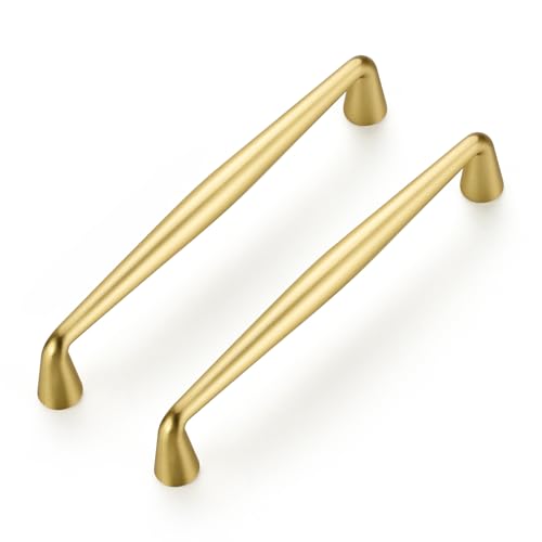 Image of Ravinte 30 Pack 5 Inch Brushed Gold Kitchen Cabinet Handles Solid Zinc Alloy Cabinet Pulls Cupboard Hardware Drawer Handles
