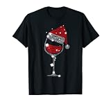 Camiseta de Navidad con copa de vino tinto Regalo de Navidad Camiseta