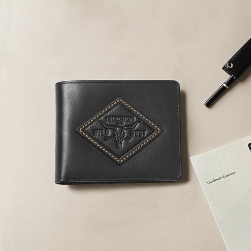Image of Hidesign Men Black Fort Worth W4 Casual Bi-Fold M