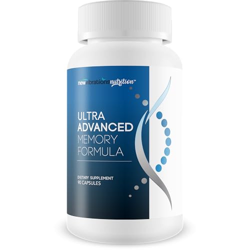 New Vibrations Nutrition Ultra Advanced Memory Formula Our Best Advanced Memory Formula Supplement - Improved Formula - Support Enhanced Mental Quickness - Focus Supplement - Brain Blood Flow