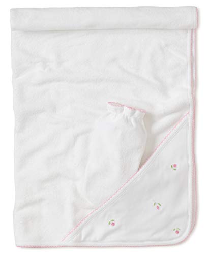 Image of Kissy Kissy Baby Girls Garden Roses Terry Cloth Towel with Mitt