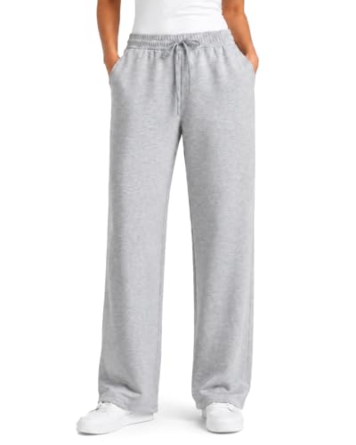 Pantalon de survêtement long femme jambe droite taille élastique