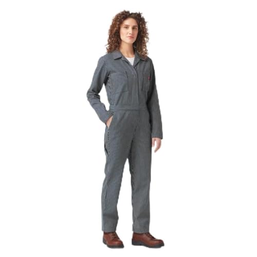 Overoles de manga larga Dickies rayas de nogal mujer: ropa de trabajo cómoda y resistente.