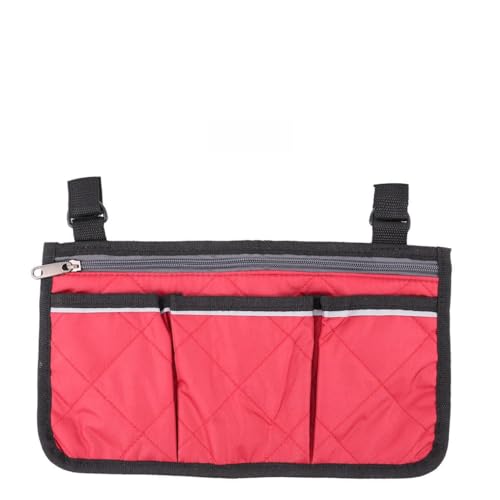 TOYMYTOY 車椅子用多機能サイド収納バッグ 耐久性素材採用 便利な多ポケット設計 ローラー対応 携帯 飲料 小物整理に