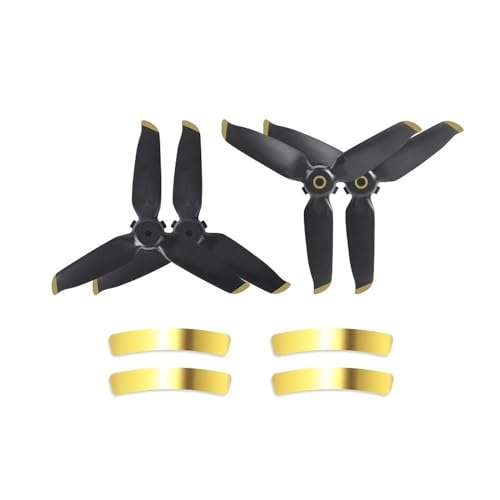 Hélices FPV 5328S à dégagement rapide couleur dorée pour drone avec autocollants de bras