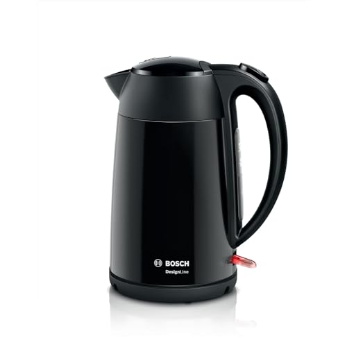 Bosch DesignLine TWK3P423GB Stainless Steel Cordless Kettle, 1.7 Litres, 3000W - Black