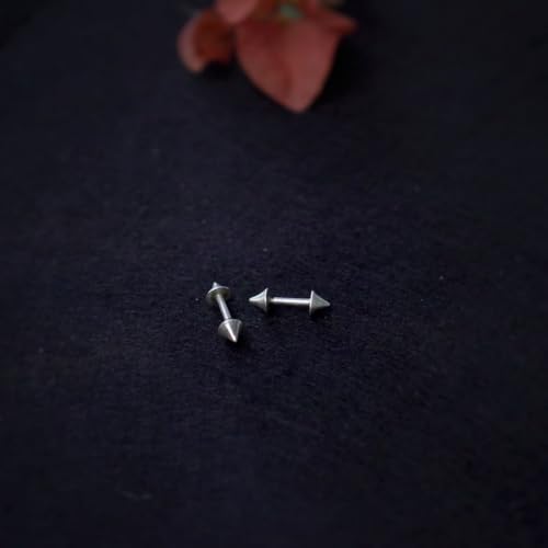 Image of Quirksmith 925 Sterling Silver Bugadi Earrings /Helix Piercing Studs with 925 Stamp And Certificate Of Authenticity /Gift for women
