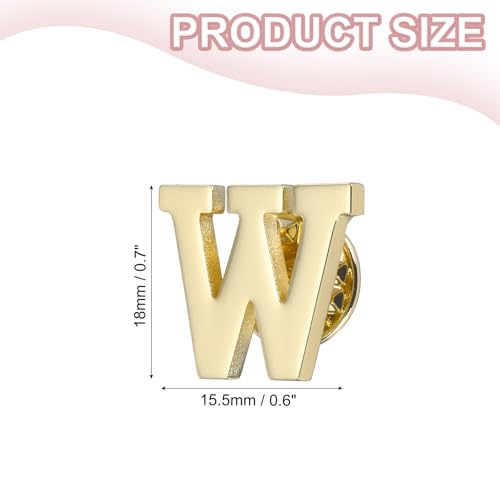 Image of PATIKIL Letter Lapel Pins, Initial Alphabet Collar Pins Letter Brooch Pins for Women Men Shirt Dress Suits