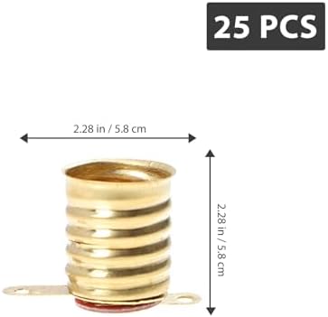 25 Pieces E10 Screw Lamp Holder Light Base Mini Bulbs Miniature Lamp Base E10 Lamp Base Screw Base Antique All Bronze Seat