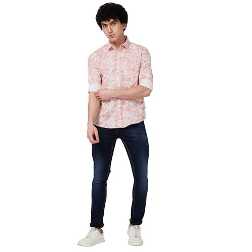 Image of Spykar Men's Regular Fit N /A Full Sleeve Printed Casual Shirts