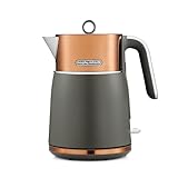 Morphy Richards Signature Opulent Jug Kettle, 1.5L, 3KW Rapid Boil, Removable Filter, 360 Cordless Base, Steel Body, Copper, 100742