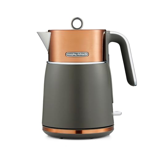 Morphy Richards Signature Opulent Jug Kettle, 1.5L, 3KW Rapid Boil, Removable Filter, 360 Cordless Base, Steel Body, Copper, 100742