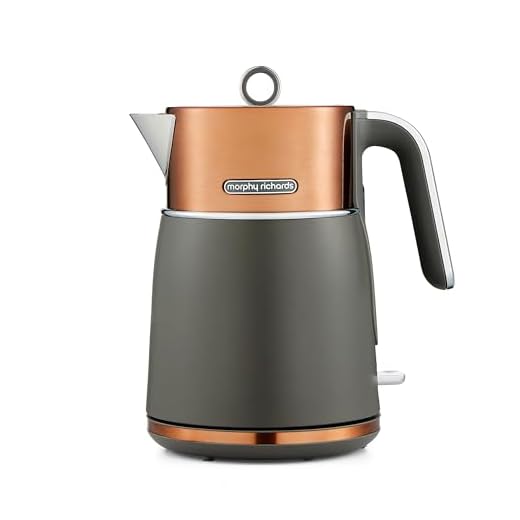 Morphy Richards Signature Opulent Jug Kettle, 1.5L, 3KW Rapid Boil, Removable Filter, 360 Cordless Base, Steel Body, Copper, 100742