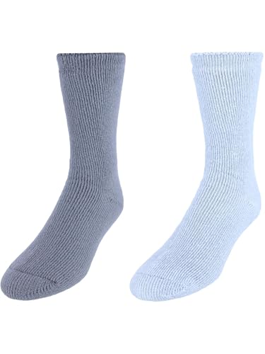 Dr. Scholl's Mens Ultimate Cozy Gripper Crew Socks 2 Pair Pack4