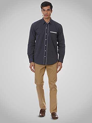 Image of SHIRT THEORY Check Cotton Full Sleeves Casual Shirt for Men II Solid Premium Cotton Shirt II Stylish Shirt for Men II Men Casual Shirt II