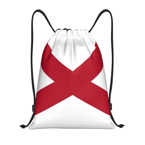 Alabama State Flag print Drawstring Bag Sack Gym Bag Ditty Bag for Gym Traveling, Hiking, Yoga, Shopping for Adult
