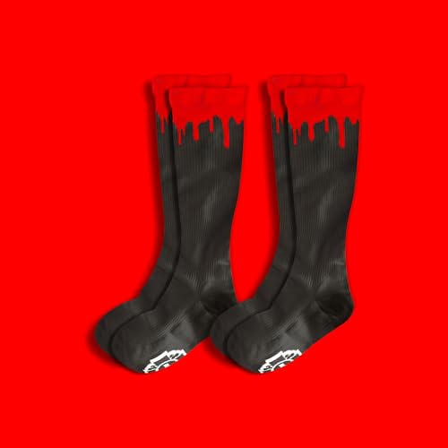 Old Bones Compression Socks: BLOOD DRIP - Athletic Socks for Men & Women - 15-20 mmHg2