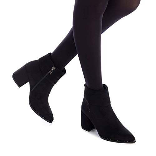 XTI 35118, Stivaletti Donna, Nero (Negro Negro)
