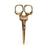 Suck UK Stainless Steel Skull Scissors Novelty Scissors, for General Purpose and Household Use, Gold