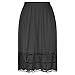 Midi Skirts Half Slips for Women Plus Size Underskirt Dress Extender Lace Trim Knee Length Skirt Casual Cozy Cloths Black 3X-Large