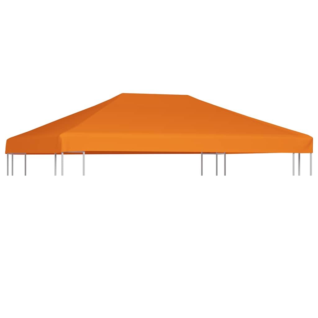 vidaXL Toile Supérieure de Belvédère Toit de Rechange de Tonnelle Dessus de Chapiteau Jardin Terrasse Extérieur 310 g/m² 4x3 m Orange