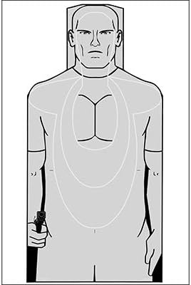 Full Size US Marine Corp & Coast Guard Non-Die Cut MPMS-1 Target Gray Size: 24" x 40"