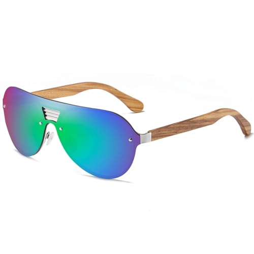 Lunettes de soleil sans monture vintage à verres polarisés haute performance pour homme