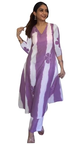 Image of ANNI Designer Women's Ethnic Co-Ord Set | Kurta Pant Set | Kurta Palazzo Set | Stylish Cotton Suit Set for Women, Festival Co-ord