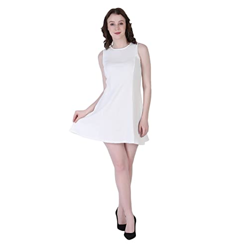 Image of Leriya Fashion Dresses for Women || Stretchable Ribbed Sleeveless Plain one piece for Girls || Beautiful Dress Perfect for Outing || Picnic || Events Wear mini Dress for Women