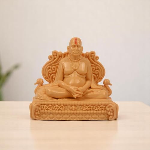 Image of KariGhar Swami Samarth Idol Perfect for Car Dashboard and House Warming Size 3 inch