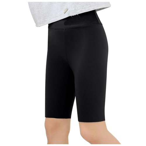 Girls Athletic Biker Shorts High Waisted Breathable Stretchy Yoga Volleyball Shorts Kids Compression Dance Gymnastics Shorts