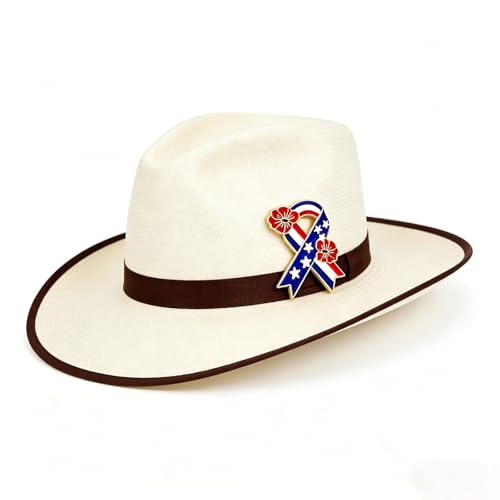 Broche drapeau américain fleur avec étoiles pour veste chic - 6