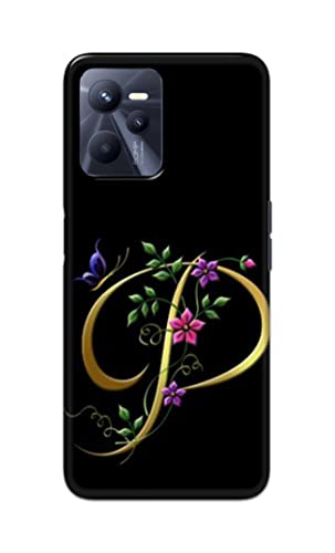 Image of Printed Hard Back Cover Case for Realme Narzo 50A Prime Back Cover (Alphabet P) -1803