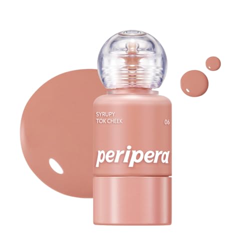 Image of PERIPERA SYRUPY TOK CHEEK Liquid Blush| Dewy Finish with Long-Lasting Hydration, Buildable & Blendable Color, Natural Glow for Cheeks, Safe for Sensitive Skin (06 NUTTY MILKTEA)