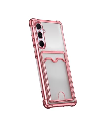 Protection antichoc Samsung Galaxy A54 5G avec étui portefeuille transparent rose fin