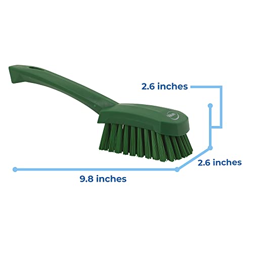 Image of Vikan 41922 Brush,Washing,Stiff,10 inch,PP /PBT,Green