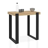 IDMarket - Stehtisch Phoenix, Holz und Schwarz, 113 cm