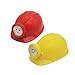 Toyvian 2 stücke Rollenspiel Bergmann Helm Simulation Bergmann Helm Spielzeug für Kinder (gelb + rot)