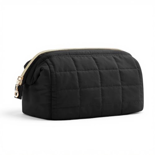 Image of MAYCREATE Makeup Pouch Bag Quilted Organiser Waterproof Travel Toiletry Bag