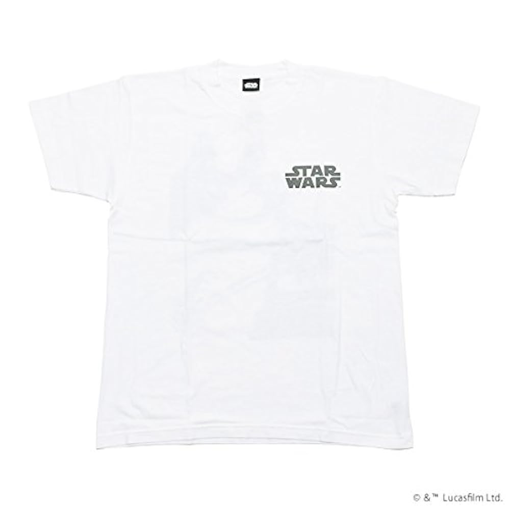 Amazon | [スター ウォーズ] 白プリントTシャツ「力戦奮闘」 3L