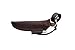 Tops Knives Spirit Hunter x3 Full Tang Fixed Blade- Brown Leather Sheath w/Dangler (Green Canvas/Black Canvas Micarta)