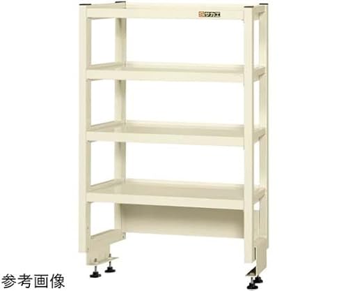 サカエ 作業台用簡易架台 奥行タイプ/H810/棚板4段仕様 750×300×810mm KT-074KHI