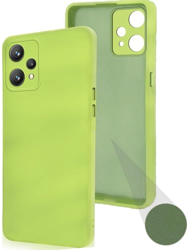 Image of Jkobi Back Cover Case for Realme 9 Pro Plus | Realme 9 4G (Matte Finish Silicone with Inside Fiber Cloth |Light Green)