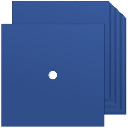 Gersoniel 24 Sheets Construction Paper for Graduation Cap Decoration Blue Cardstock Grad Cap Cover Card Stock for Graduation Topper Craft DIY