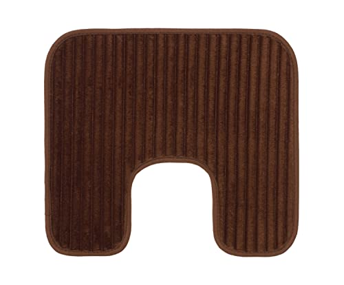 Gözze - Alfombrilla de WC antideslizante y suave en forma de U, Poliéster, 50 x 45 cm - Marrón chocolate